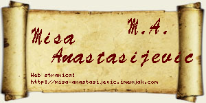 Miša Anastasijević vizit kartica